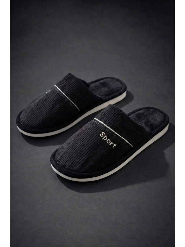 Капці кімнатні чоловічі чорного кольору D387 209989C