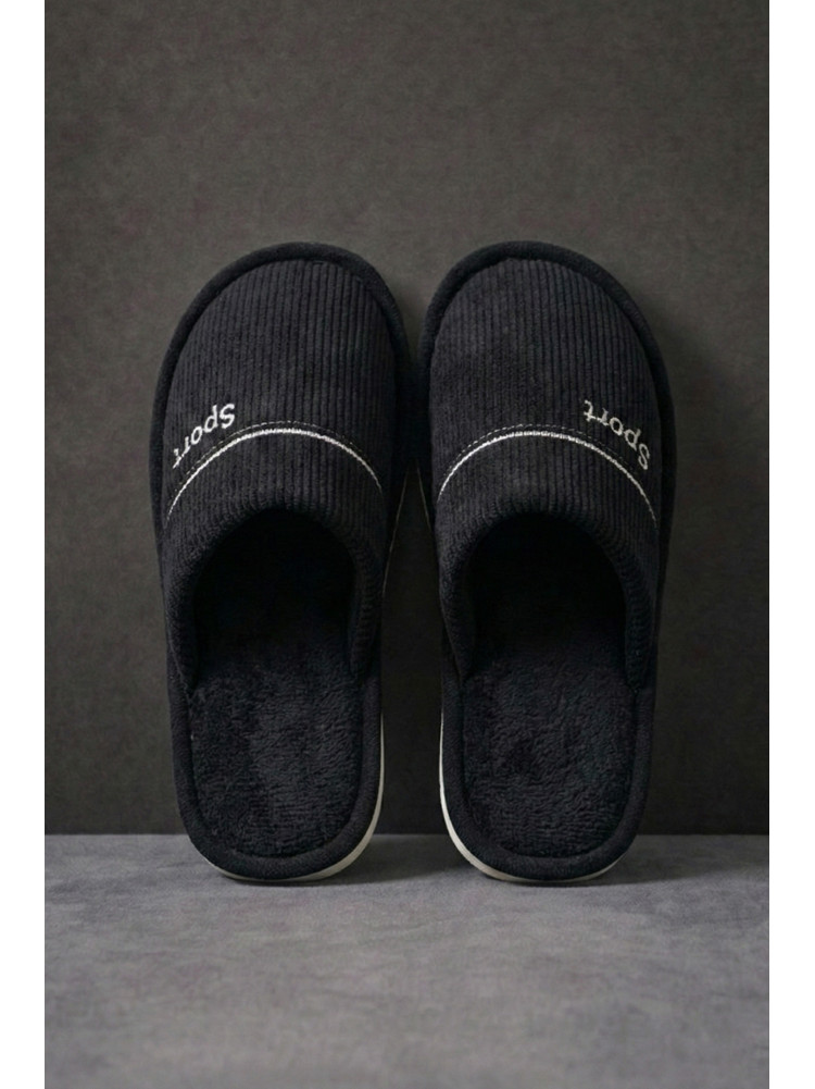 Капці кімнатні чоловічі чорного кольору D387 209989C