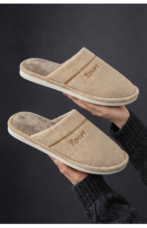 Капці кімнатні чоловічі бежевого кольору D387 209991C