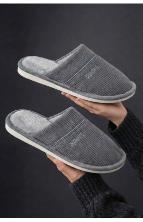 Капці кімнатні чоловічі сірого кольору D387 209992C