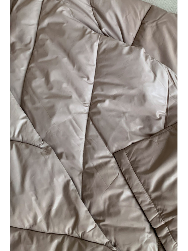 Куртка жіноча подовжена єврозима бежевого кольору Уцінка 8937 210014C