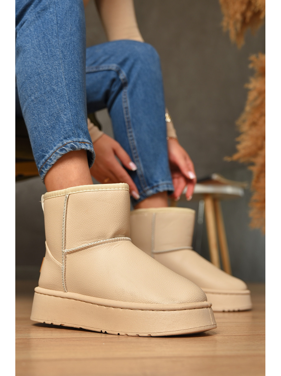 Уггі жіночі на хутрі бежевого кольору Уцінка А85-5 210016C