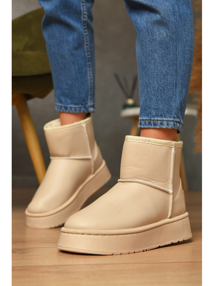 Уггі жіночі на хутрі бежевого кольору Уцінка А85-5 210016C