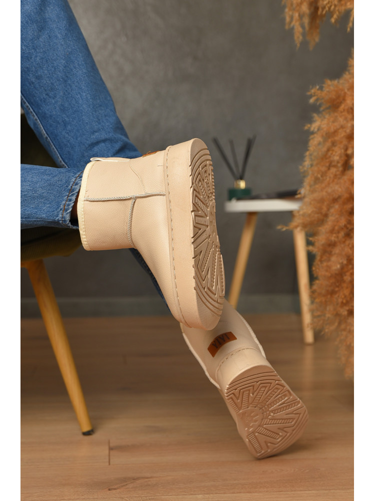 Уггі жіночі на хутрі бежевого кольору Уцінка А85-5 210016C