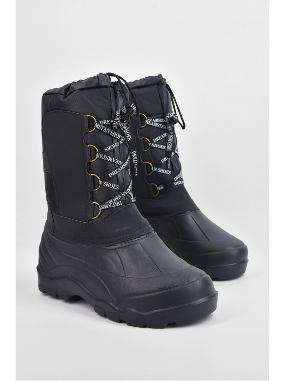 Дутики чоловічі піна на овчині чорного кольору Уцінка БМ-10(02) 210017C