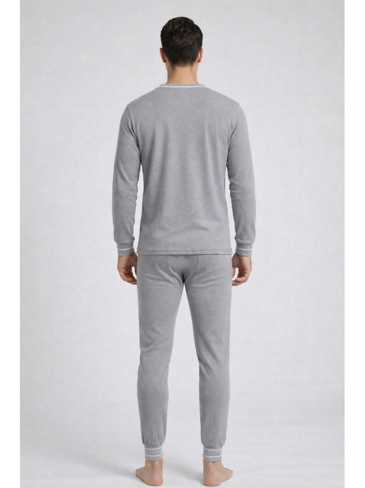 Термобелье мужское на флисе светло-серого цвета 210020C