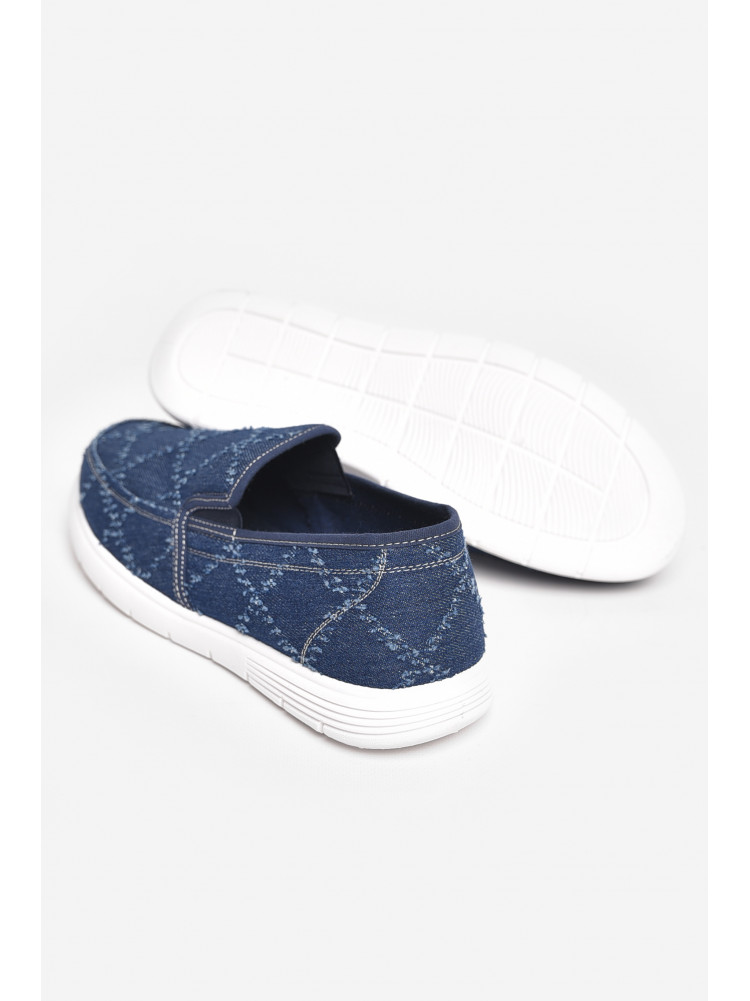 Мокасины мужские синего цвета текстиль 320-1 210022C