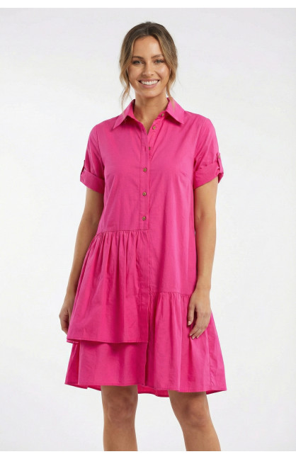 Платье женское однотонное малинового цвета 0143 210025C