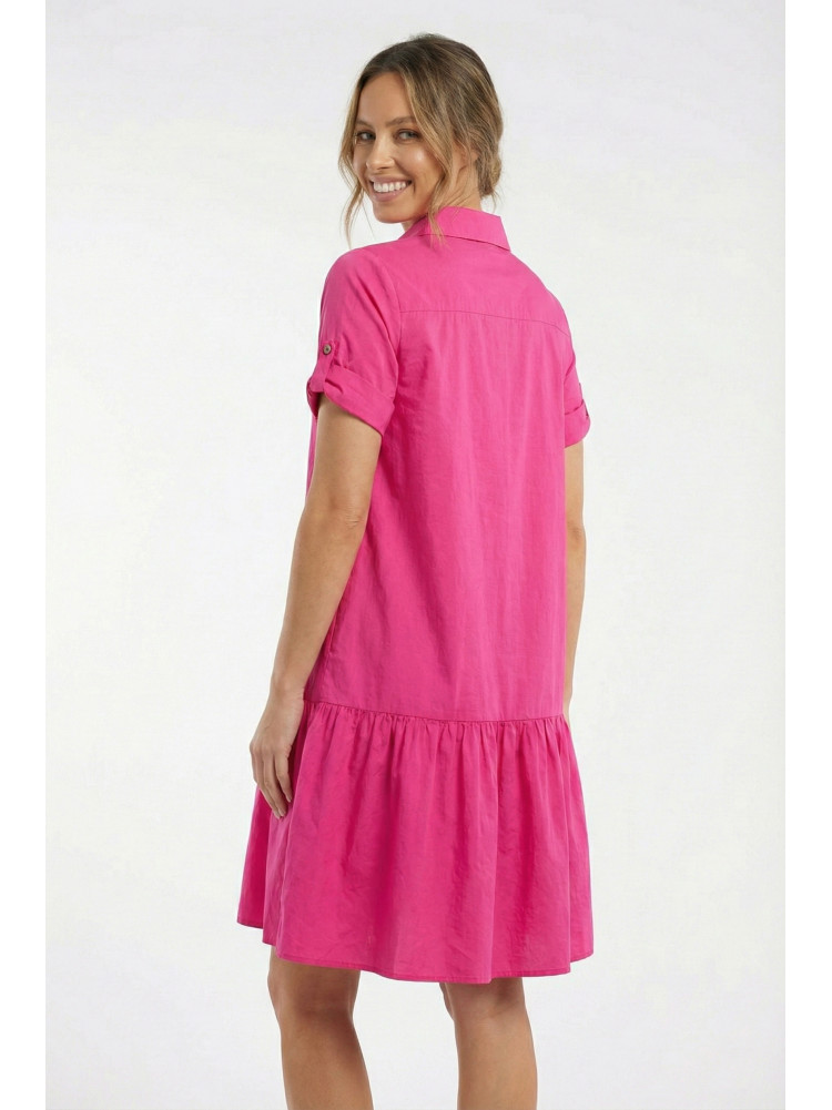 Платье женское однотонное малинового цвета 0143 210025C