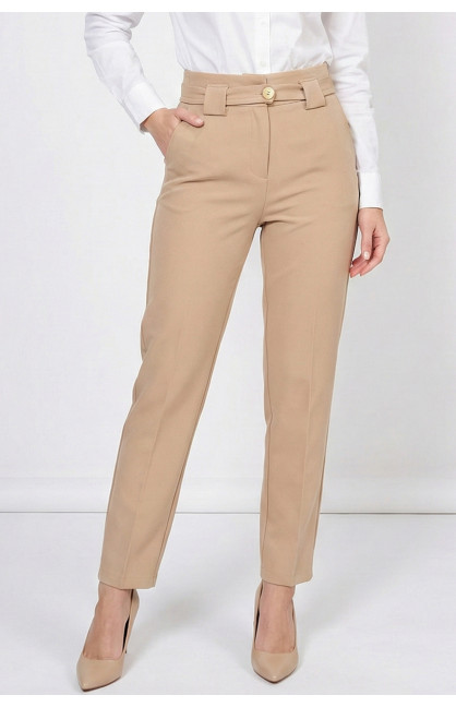 Брюки женские однотонные бежевого цвета 0082 210030C