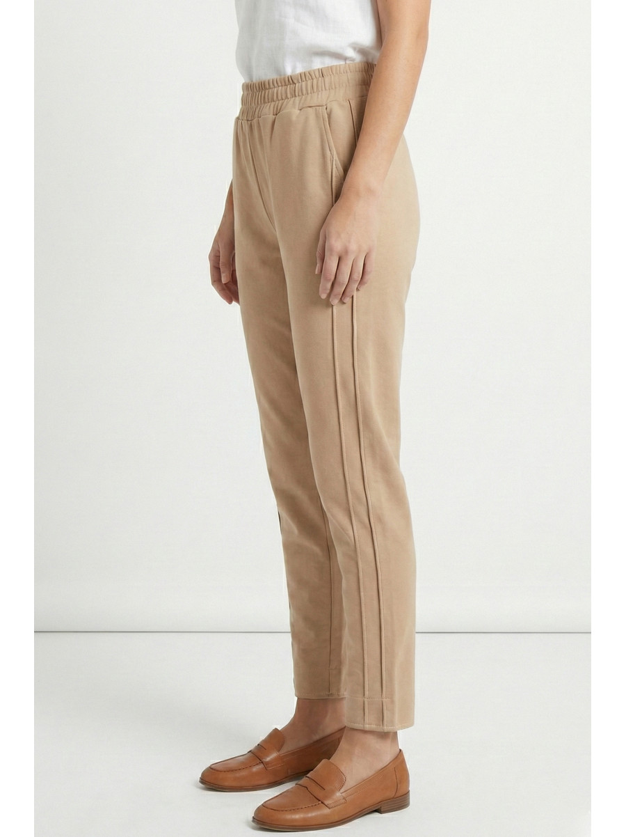 Штаны женские однотонные бежевого цвета 0121 210033C