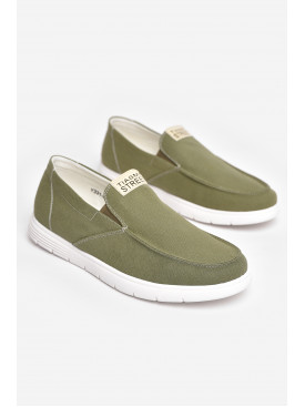 Мокасины мужские зеленого цвета текстиль Y331-6 210040C