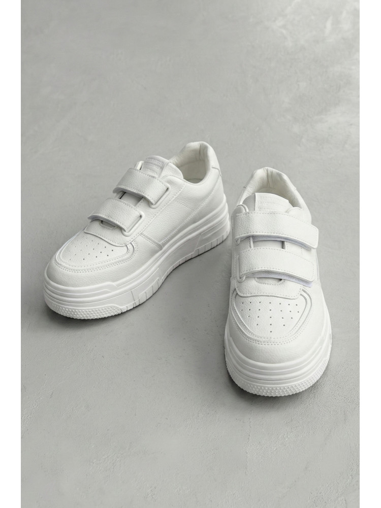 Кросівки жіночі молочного кольору на ліпучці L619-3 210043C