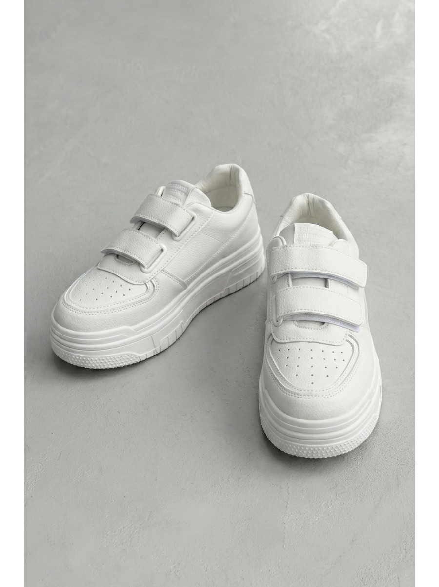 Кросівки жіночі молочного кольору на ліпучці L619-3 210043C