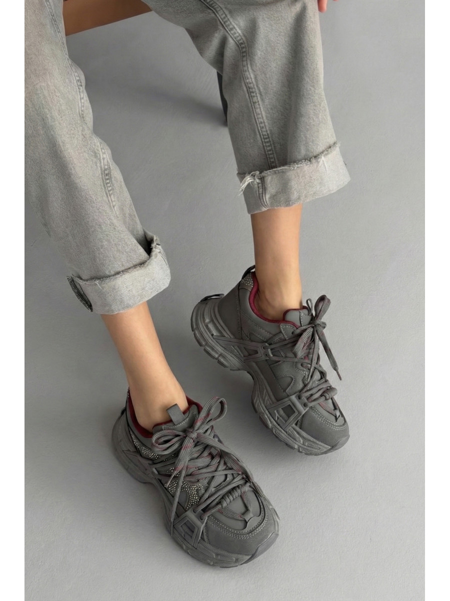 Кроссовки женские серого цвета КА 64-3 210045C