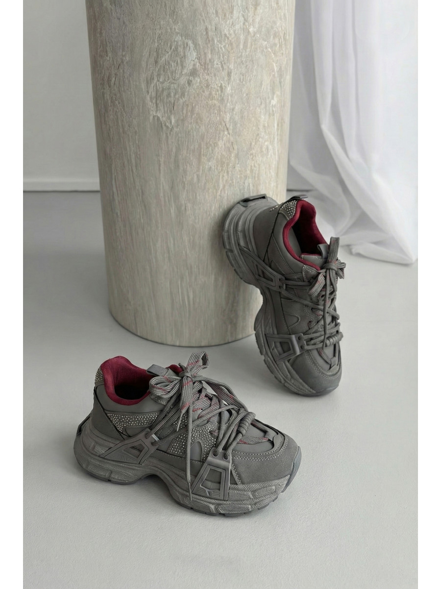 Кроссовки женские серого цвета КА 64-3 210045C