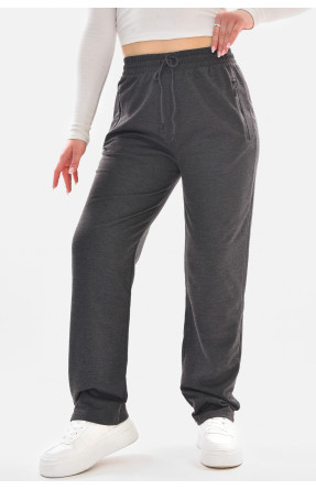 Спортивные штаны полубатальные женские серого цвета 2076-21 210047C Спортивные штаны полубатальные женские серого цвета 2076-21 210047C