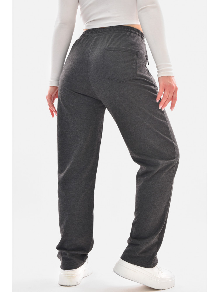 Спортивные штаны полубатальные женские серого цвета 2076-21 210047C