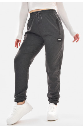 Спортивные штаны женские полубатальные тёмно-серого цвета 2076-19 210049C Спортивные штаны женские полубатальные тёмно-серого цвета 2076-19 210049C