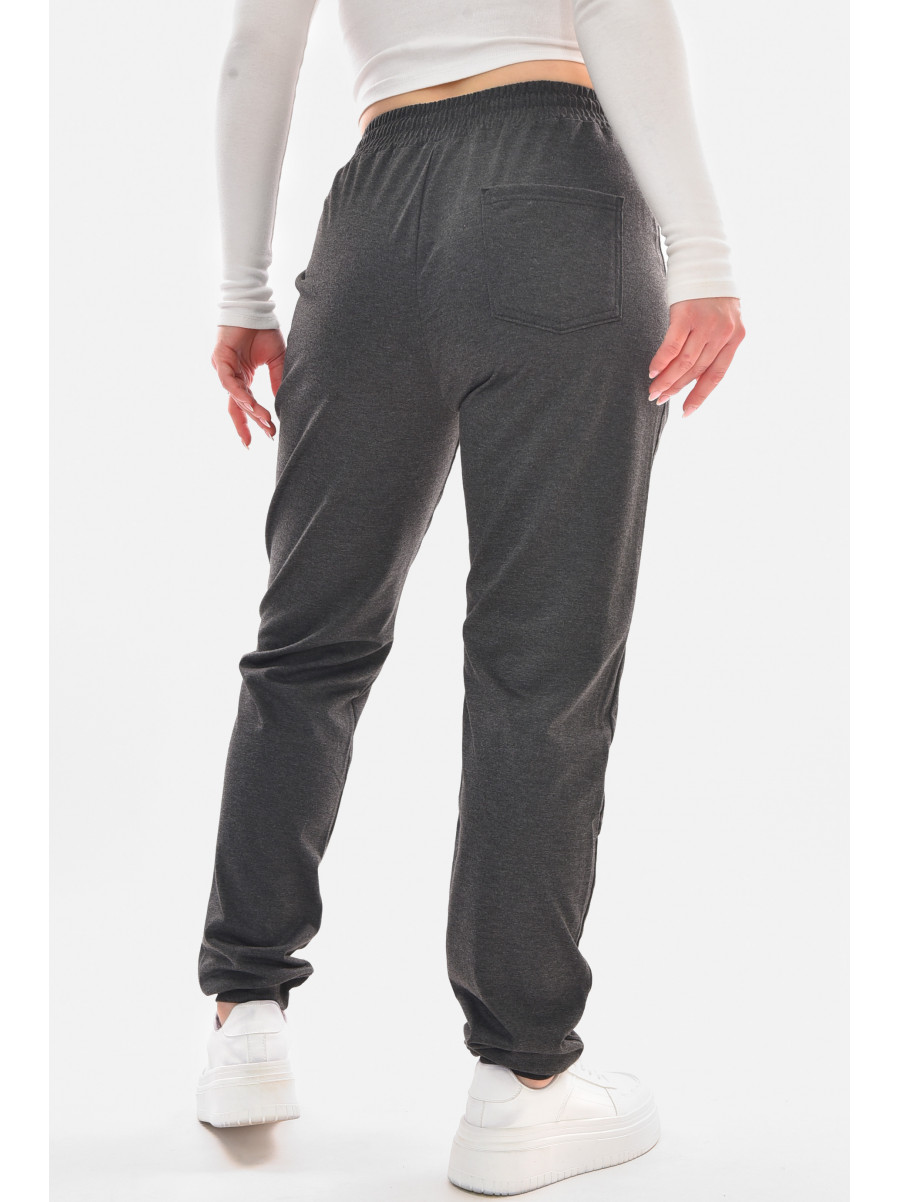 Спортивные штаны женские полубатальные тёмно-серого цвета 2076-19 210049C