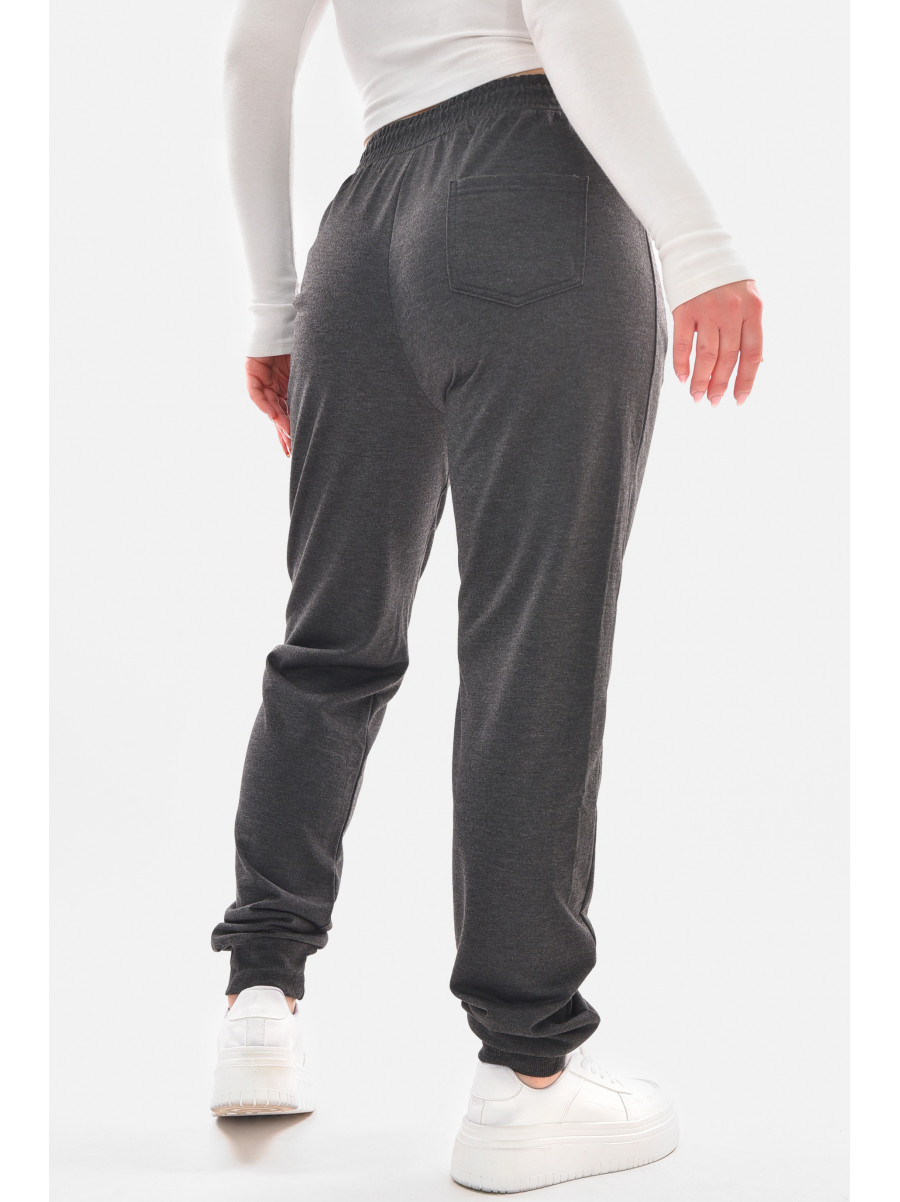 Спортивные штаны женские полубатальные тёмно-серого цвета 2076-24 210050C