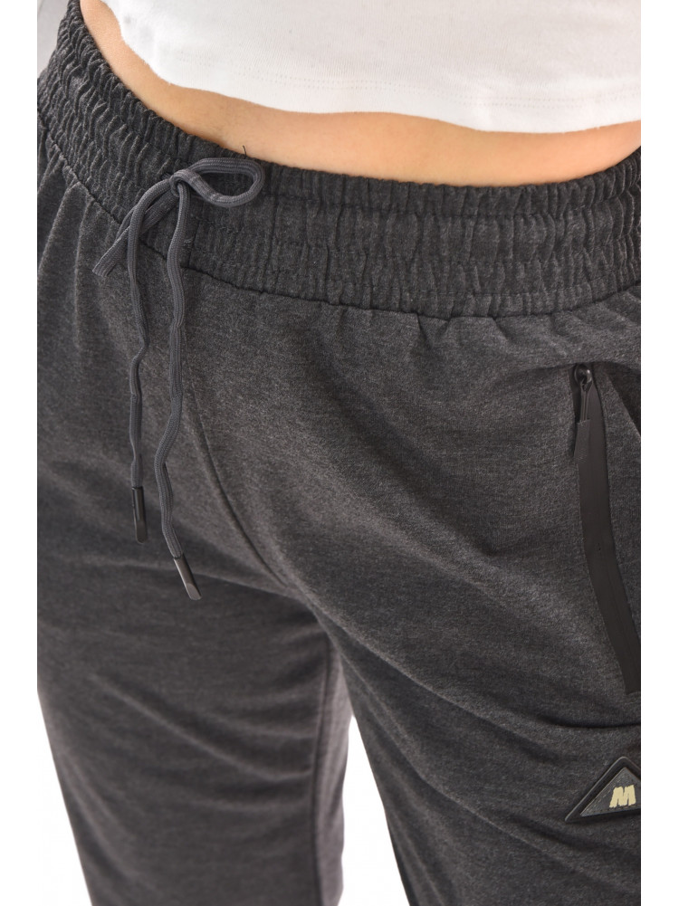 Спортивные штаны женские полубатальные тёмно-серого цвета 2076-24 210050C
