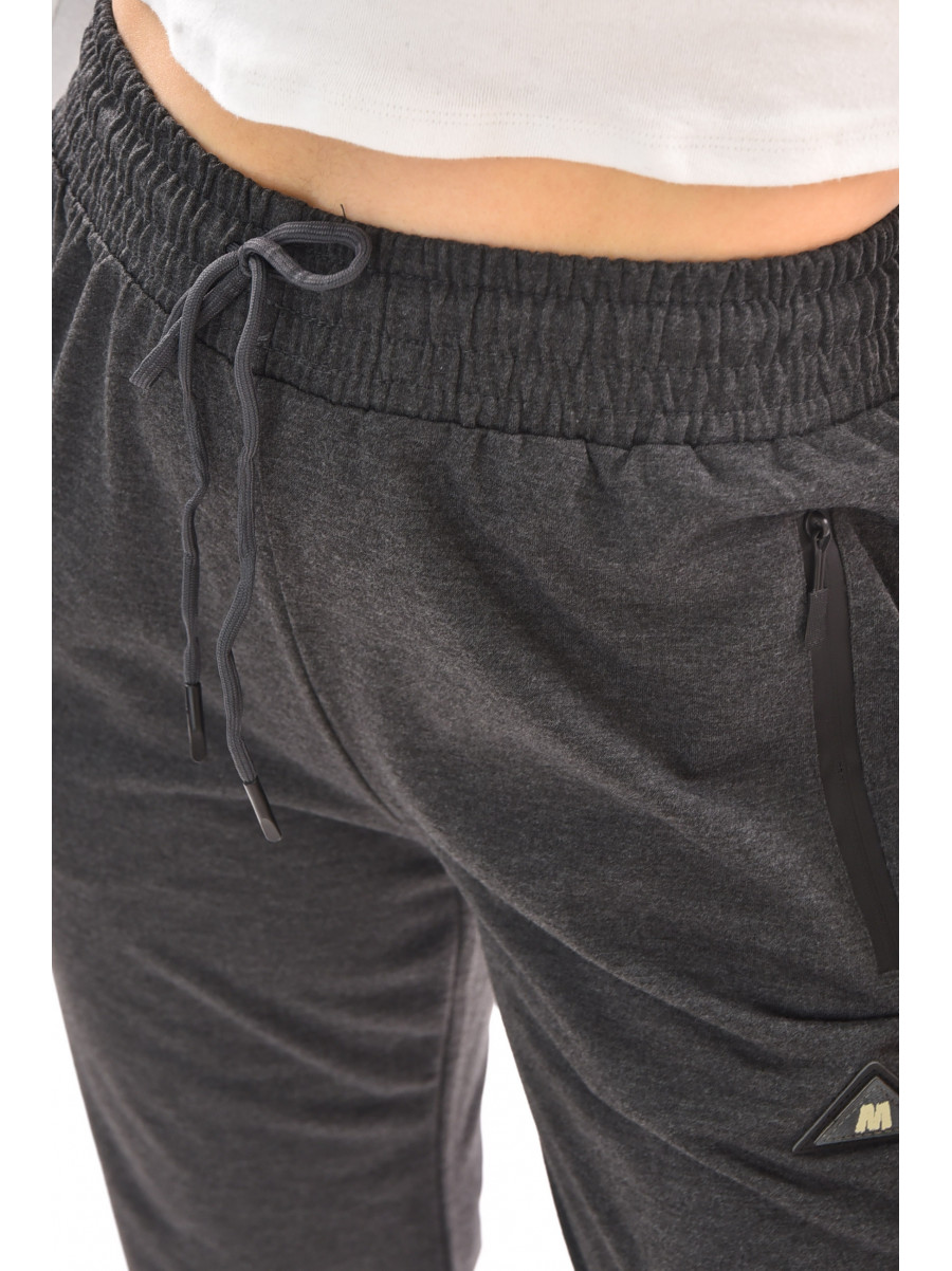 Спортивные штаны женские полубатальные тёмно-серого цвета 2076-24 210050C