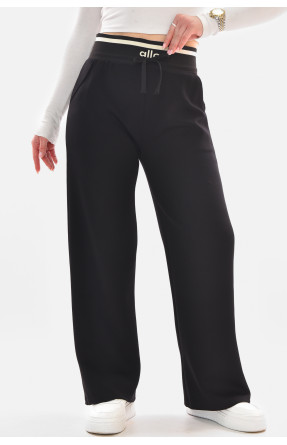 Штани жіночі напівбатальні однотонні чорного кольору 9640-1 210052C