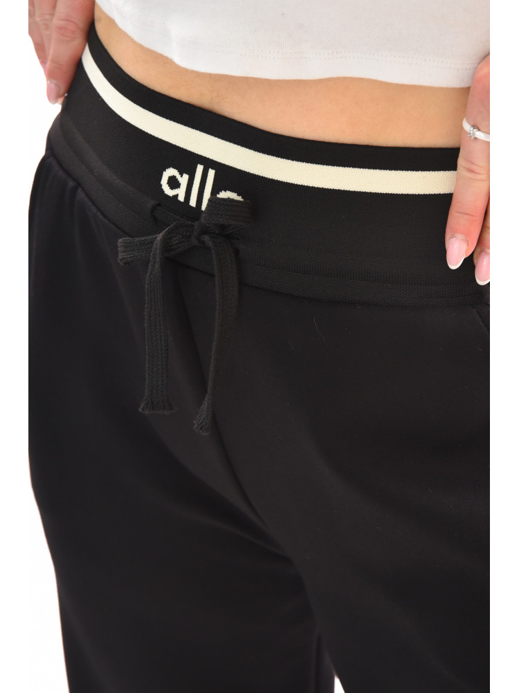 Штани жіночі напівбатальні однотонні чорного кольору 9640-1 210052C