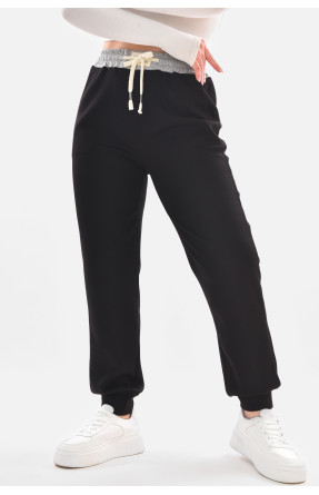 Спортивные штаны женские черного цвета 9641-3 210055C Спортивные штаны женские черного цвета 9641-3 210055C