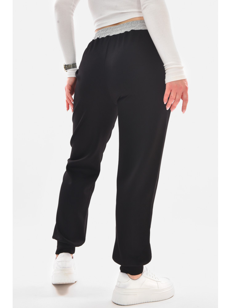 Спортивные штаны женские черного цвета 9641-3 210055C