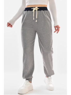 Спортивные штаны женские серого цвета 9641-3 210056C