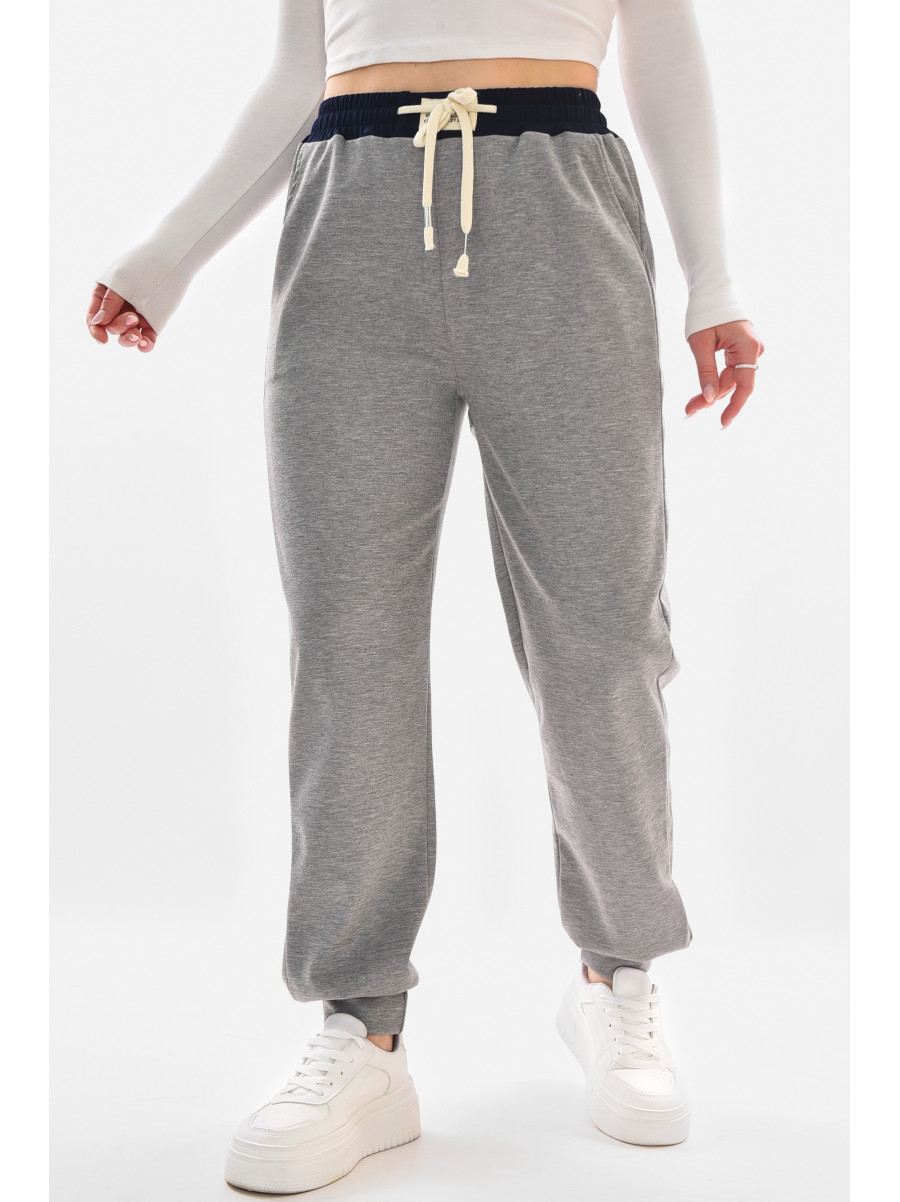 Спортивные штаны женские серого цвета 9641-3 210056C