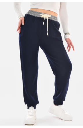 Спортивные штаны женские тёмно-синего цвета 9641-3 210057C Спортивные штаны женские тёмно-синего цвета 9641-3 210057C