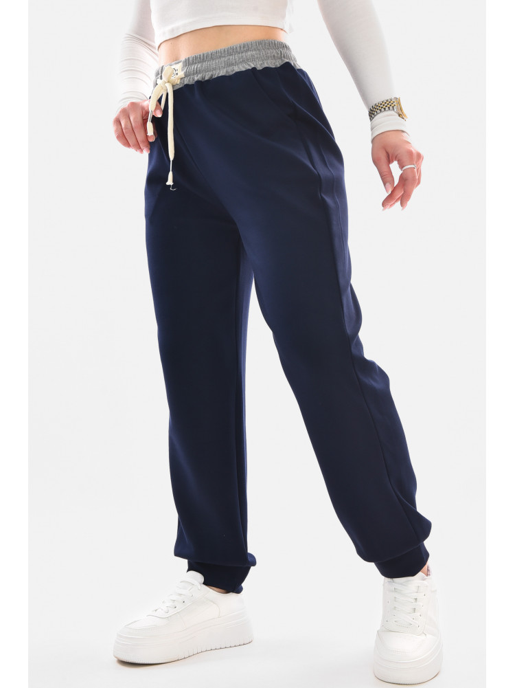 Спортивные штаны женские тёмно-синего цвета 9641-3 210057C