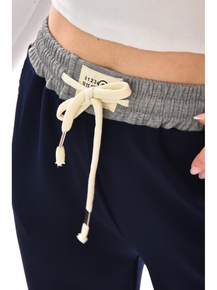 Спортивные штаны женские тёмно-синего цвета 9641-3 210057C