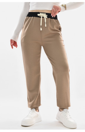 Спортивные штаны женские бежевого цвета 9641-3 210058C Спортивные штаны женские бежевого цвета 9641-3 210058C