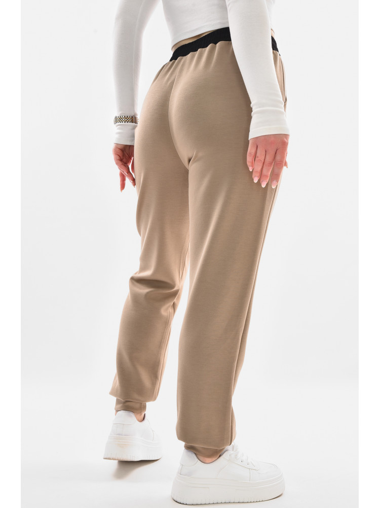 Спортивные штаны женские бежевого цвета 9641-3 210058C