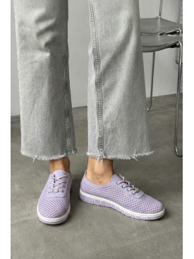 Мокасины женские сиреневого цвета L-63 210060C