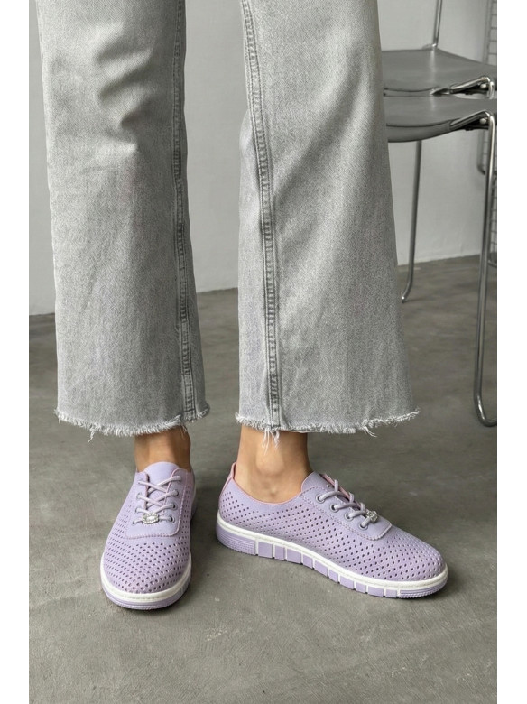 Мокасины женские сиреневого цвета L-63 210060C