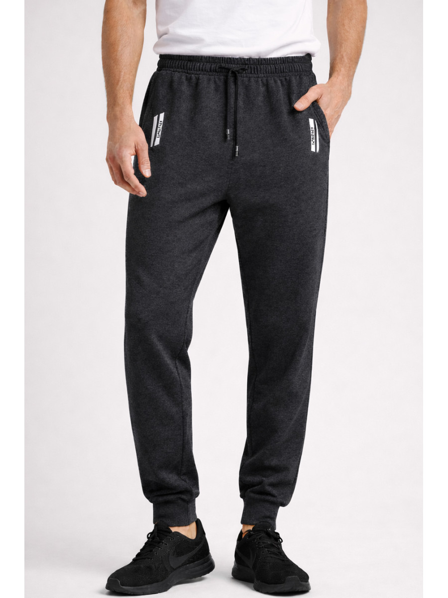 Спортивные штаны мужские тёмно-серого цвета 1403-5 210061C
