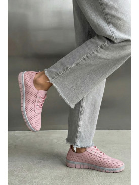 Мокасины женские розового цвета L-112 210062C