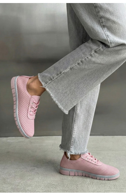 Мокасины женские розового цвета L-112 210062C