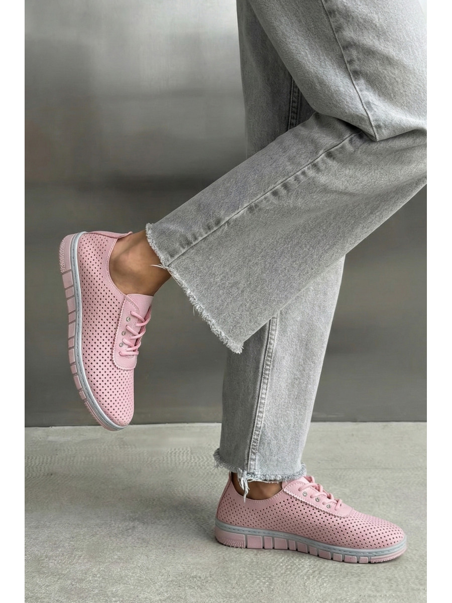 Мокасины женские розового цвета L-112 210062C