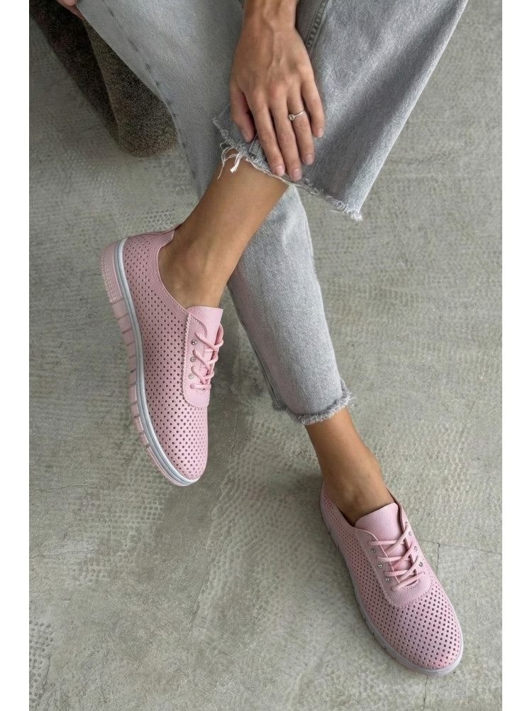 Мокасины женские розового цвета L-112 210062C