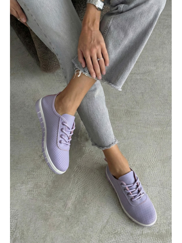 Мокасины женские сиреневого цвета L-46 210064C