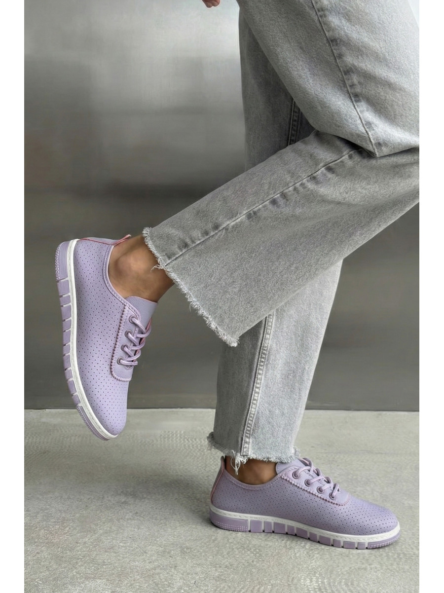 Мокасины женские сиреневого цвета L-46 210064C