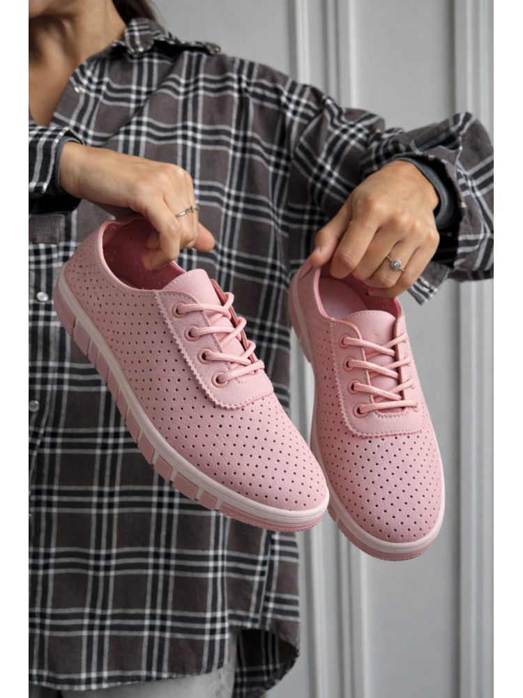 Мокасины женские розового цвета L-54 210065C