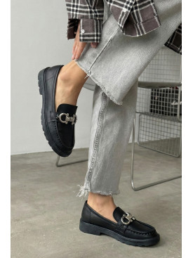 Туфлі-лофери жіночі чорного кольору JB1710-1 210066C