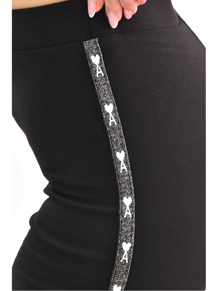 Лосины женские однотонные черного цвета 5033-19 210068C